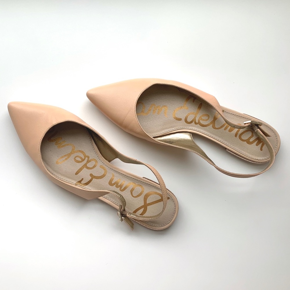 Sam Edelman Leather Slip on Slingback Flats